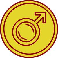 masculino símbolo línea dos color icono vector
