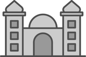 mezquita relleno icono vector