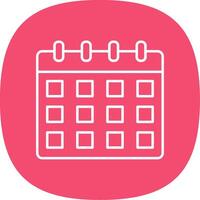 Calendar Line Curve Icon vector