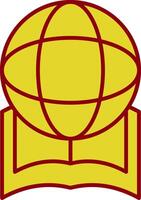 Global Education Line Two Color Icon vector