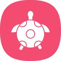 Tortoise Glyph Curve Icon vector