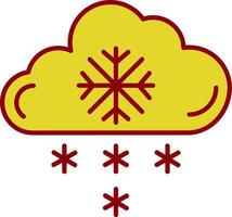 Snowy Line Two Color Icon vector