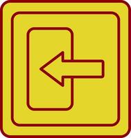 Log In Line Circle Icon vector
