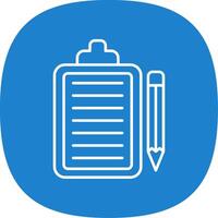 Note Line Curve Icon vector