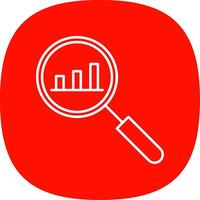 Analysis Line Curve Icon vector