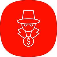Fraud Line Curve Icon vector