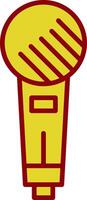 Mic Line Two Color Icon vector