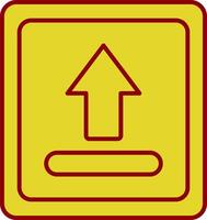 Uploading Glyph Curve Icon vector