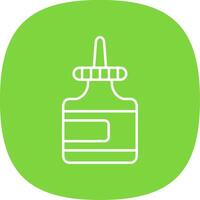 Glue Line Curve Icon vector