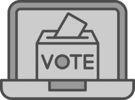 Online Voting Fillay Icon vector