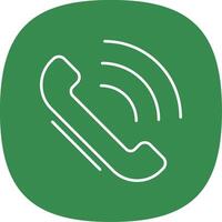 Telephone Line Curve Icon vector