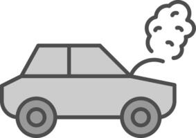 Broken Car Fillay Icon vector