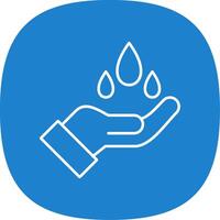 Save Water Line Curve Icon vector