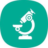 Microscope Glyph Curve Icon vector