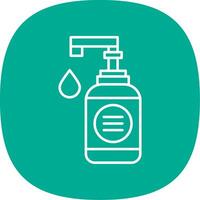 Hand Soap Line Curve Icon vector