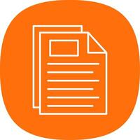 Document Line Curve Icon vector