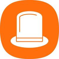 Top Hat Line Two Color Icon vector