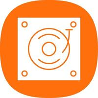 Turntable Line Two Color Icon vector
