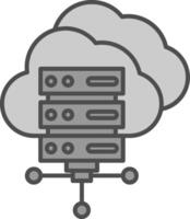 Cloud Computing Fillay Icon vector