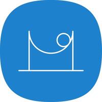Friction Line Curve Icon vector