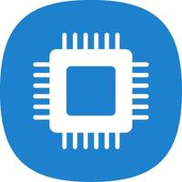 Circuit Board Glyph Curve Icon vector