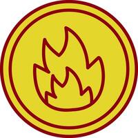 Fire Line Two Color Icon vector