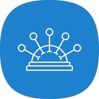 Pin Cushion Line Curve Icon vector