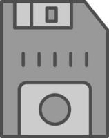 Floppy Disk Fillay Icon vector