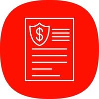 Insurance Line Curve Icon vector