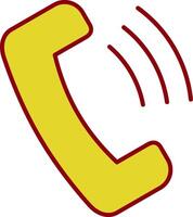 Phone Call Line Two Color Icon vector
