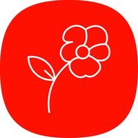 Mallow Line Curve Icon vector