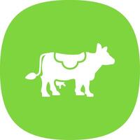 Cow Line Two Color Icon vector