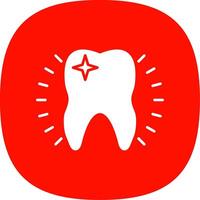 Tooth Glyph Curve Icon vector