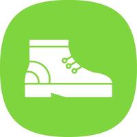 Boot Glyph Curve Icon vector