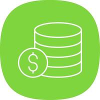 Crisis Line Curve Icon vector