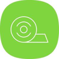 Insulating Tape Line Curve Icon vector