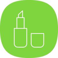 Lipstick Line Curve Icon vector