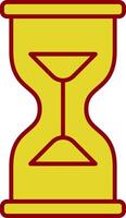 Hourglass Line Circle Icon vector