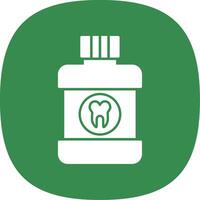 Mouthwash Glyph Curve Icon vector