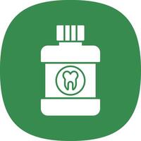 Mouthwash Glyph Curve Icon vector