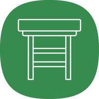 Stool Line Curve Icon vector
