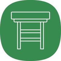 Stool Line Curve Icon vector