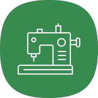 Sewing Machine Line Curve Icon vector