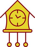 Cuckoo Clock Line Two Color Icon vector