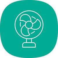 Fan Line Curve Icon vector