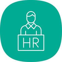 Human Resources Line Curve Icon vector