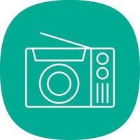 Radio Line Curve Icon vector