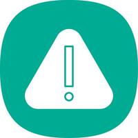 Warning Glyph Curve Icon vector