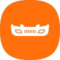 Bumper Glyph Curve Icon vector