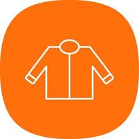 Driver Jacket Line Curve Icon vector